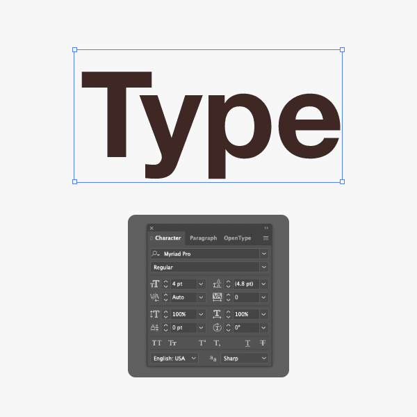 Legible font sizes for printed packaging