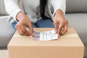 apply stickers or labels